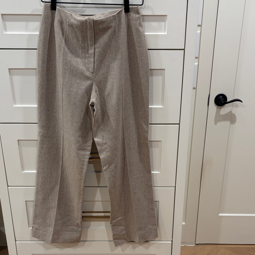 Tailored Straight Leg Pants in Taupe
